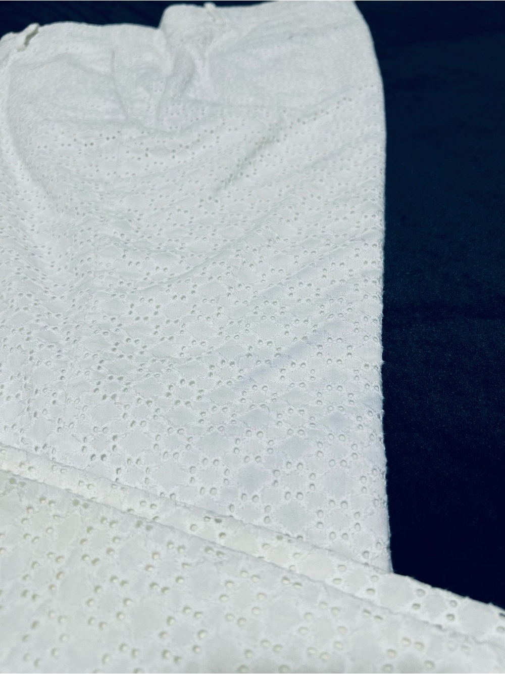 White Eyelet Pants - Classic Casual - Picture 2 of 2